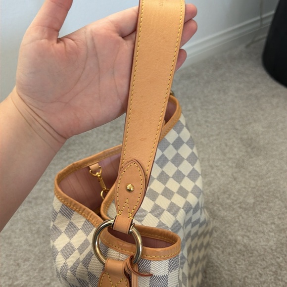 AUTHENTIC LOUIS VUITTON Damier Azur Delightful MM Rose Ballerine - Picture 9 of 16